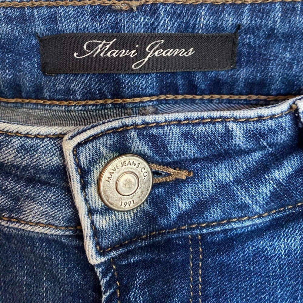 Mavi Jeans Distressed Ripped Cropped Zip Up Size 28 - Picture 6 of 12